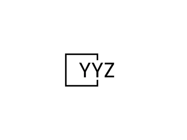 Yyz Bokstäver Logotyp Design Vektor Mall — Stock vektor
