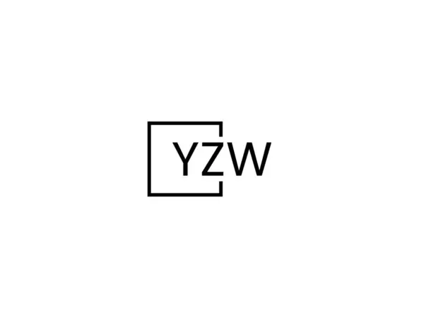 Yzw Letras Logotipo Diseño Vector Plantilla — Archivo Imágenes Vectoriales
