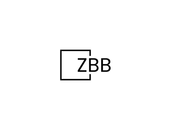 Zbb Буквы Дизайн Логотипа Векторный Шаблон — стоковый вектор