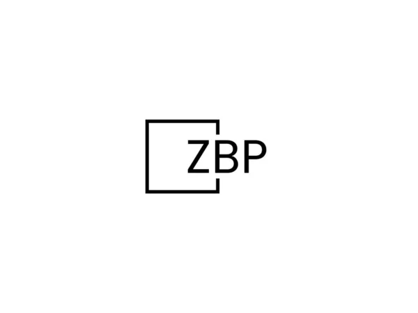 Zbp Buchstaben Logo Design Vektorvorlage — Stockvektor