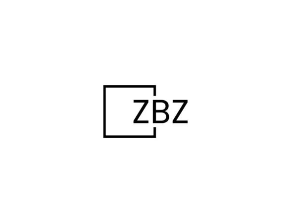 Zbz Letters Logo Ontwerp Vector Template — Stockvector