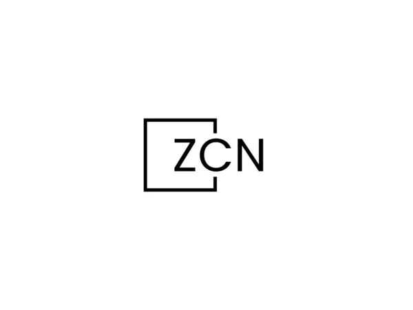 Modelo Vetor Design Logotipo Letras Zcn —  Vetores de Stock