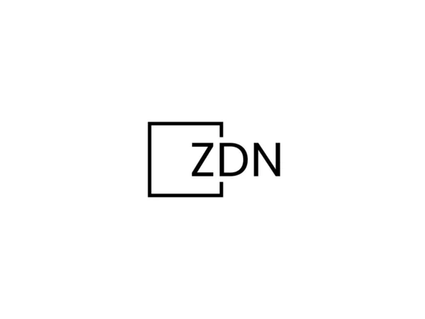 Zdn Letters Logo Design Vector Template — Stock Vector