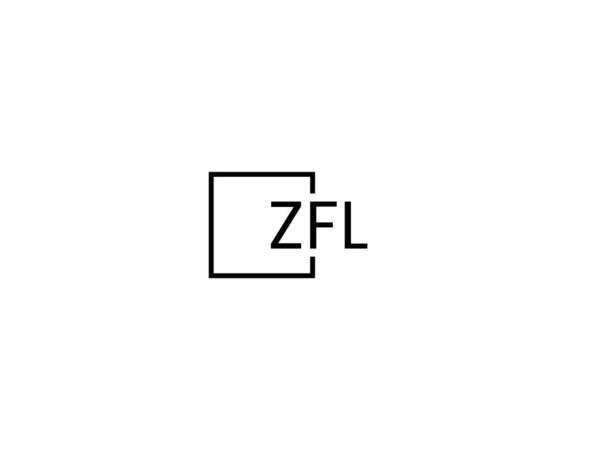 Modello Vettoriale Progettazione Del Logo Delle Lettere Zfl — Vettoriale Stock