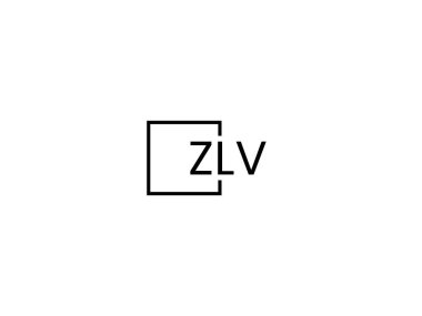 ZLV harfleri logo tasarım vektör şablonu