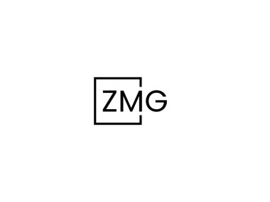 ZMG harfleri logo tasarım vektör şablonu