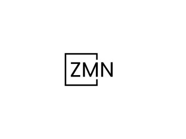 ZMN harfleri logo tasarım vektör şablonu