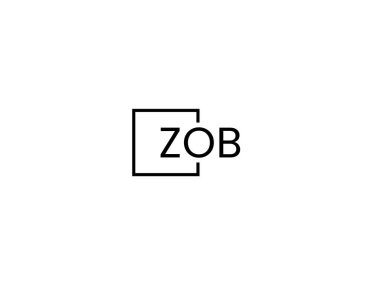 ZOB harfleri logo tasarım vektör şablonu