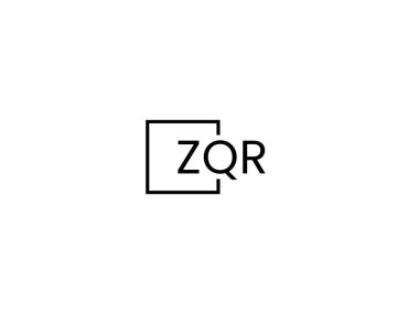 ZQR harfleri logo tasarım vektör şablonu
