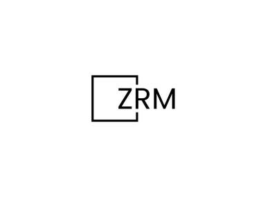ZRM harfleri logo tasarım vektör şablonu