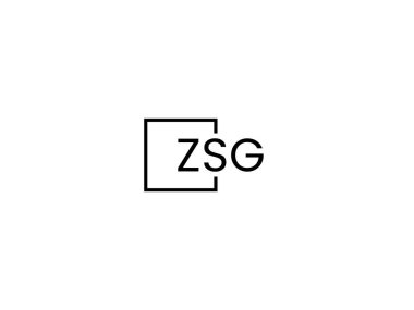 ZSG harfleri logo tasarım vektör şablonu