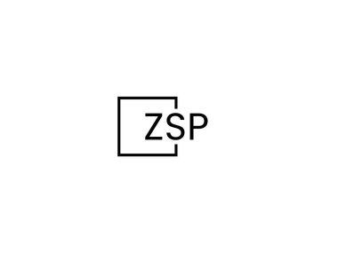 ZSP harfleri logo tasarım vektör şablonu