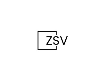 ZSV harfleri logo tasarım vektör şablonu