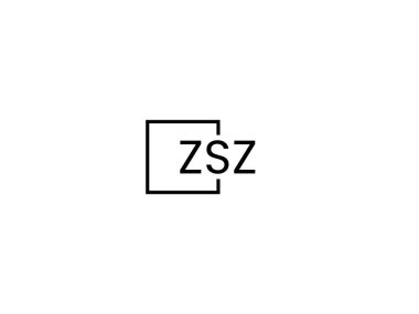 ZSZ harfleri logo tasarım vektör şablonu