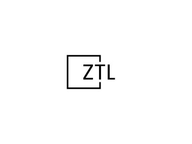 ZTL harfleri logo tasarım vektör şablonu