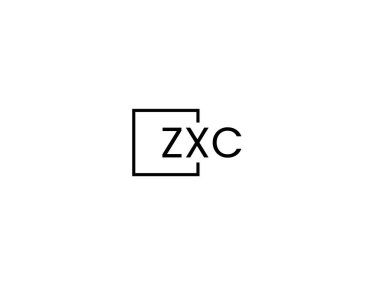 ZXC harfleri logo tasarım vektör şablonu