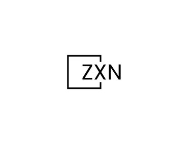ZXN harfleri logo tasarım vektör şablonu