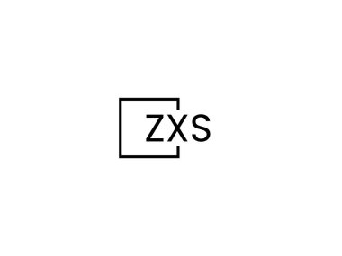 ZXS harfleri logo tasarım vektör şablonu