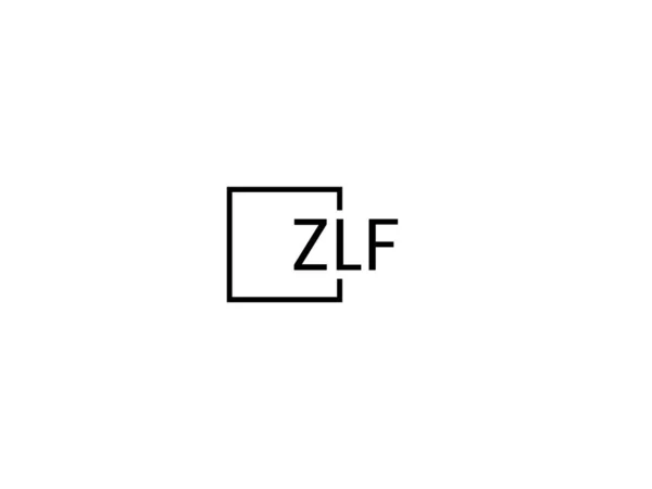 Modello Vettoriale Progettazione Del Logo Delle Lettere Zlf — Vettoriale Stock