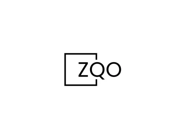 Zqo文字ロゴデザインベクトルテンプレート — ストックベクタ