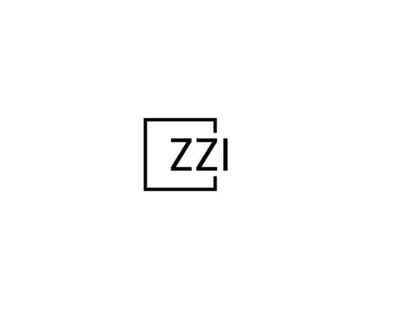 Illustration Vectorielle Conception Logo Initial Lettre Zzi — Image vectorielle