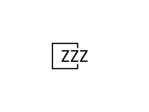 Εικονογράφηση Διανύσματος Αρχικού Λογότυπου Zzz Γραμμάτων — Διανυσματικό Αρχείο