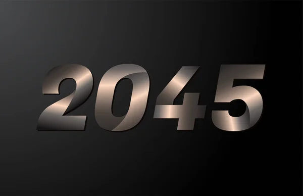 Logotipo 2045 Años Vector Año Nuevo 2045 Aislado Sobre Fondo — Vector de stock