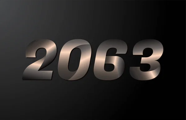 Logotipo 2063 Años Vector Año Nuevo 2063 Aislado Sobre Fondo — Archivo Imágenes Vectoriales