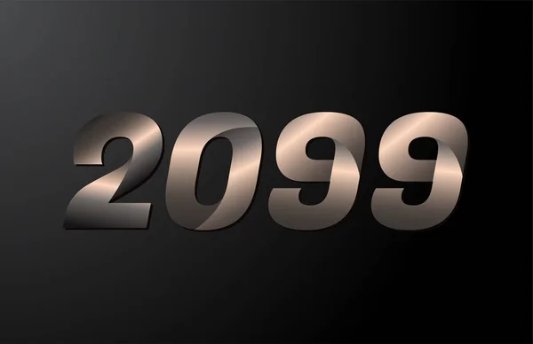 Logotipo 2099 Años Vector Año Nuevo 2099 Aislado Sobre Fondo — Vector de stock