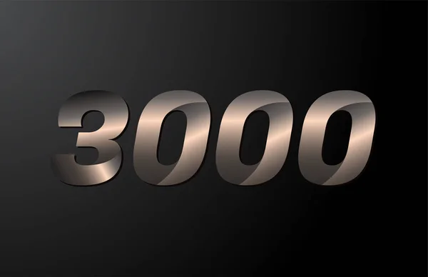 3000 Jahre Logotyp 3000 Neujahrsvektor Auf Schwarzem Hintergrund Isoliert — Stockvektor