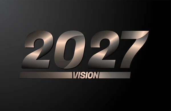 2027 Dengan Teks Penglihatan Vektor Tahun Baru 2027 Diisolasi Dengan - Stok Vektor