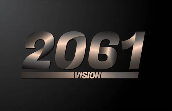 2060 Dengan Teks Penglihatan Vektor Tahun Baru 2060 Diisolasi Dengan - Stok Vektor