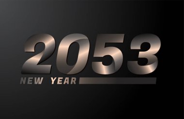 2053 Siyah zemin üzerinde izole edilmiş Vektör, 2053 yeni yıl tasarım şablonu