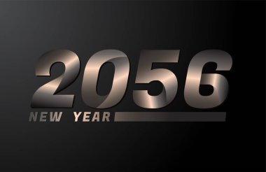 2056 Siyah zemin üzerinde izole edilmiş Vektör, 2056 yeni yıl tasarım şablonu