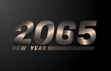 2065 Vektör Siyah arkaplanda izole edildi, 2065 yeni yıl tasarım şablonu