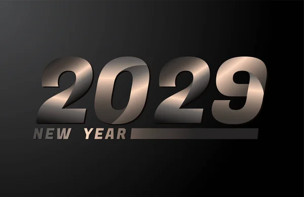 2029 Вектор Ізольовано Чорному Тлі 2029 Рік Шаблон Дизайну — стоковий вектор