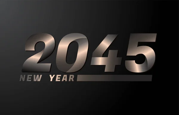 2045 Vektor Izolovaný Černém Pozadí 2045 Nový Rok Design Šablony — Stockový vektor