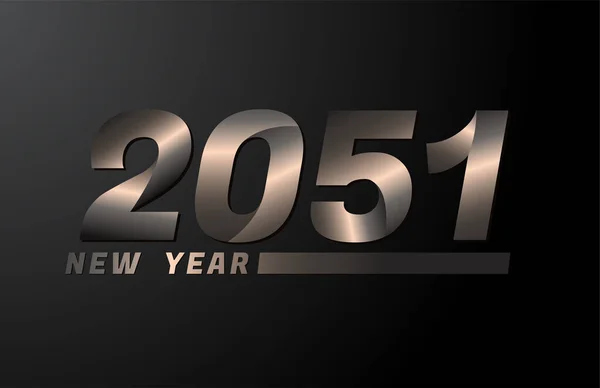2051 Διάνυσμα Απομονωμένο Μαύρο Φόντο 2051 Νέο Πρότυπο Σχεδιασμού Έτος — Διανυσματικό Αρχείο