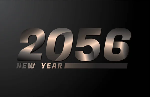 2056 Vector Isolated Black Background 2056 New Year Design Template — 图库矢量图片