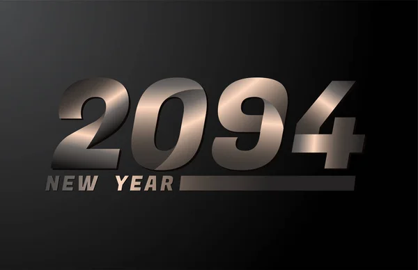 2094 Διάνυσμα Απομονωμένο Μαύρο Φόντο 2094 Νέο Πρότυπο Σχεδιασμού Έτος — Διανυσματικό Αρχείο