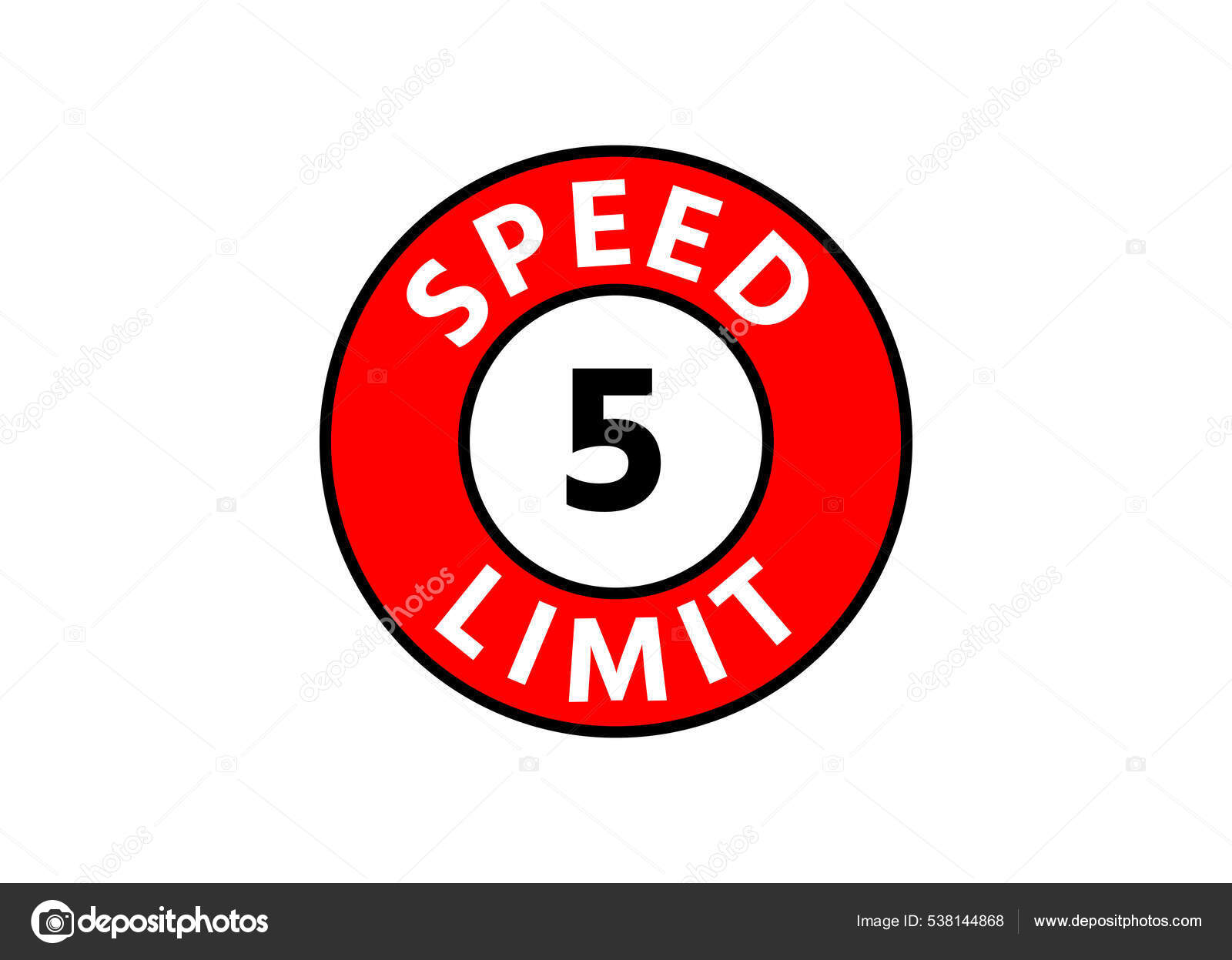 Traffic Sign Speed Limit Stock Vector by ©RubelHossain 538144868
