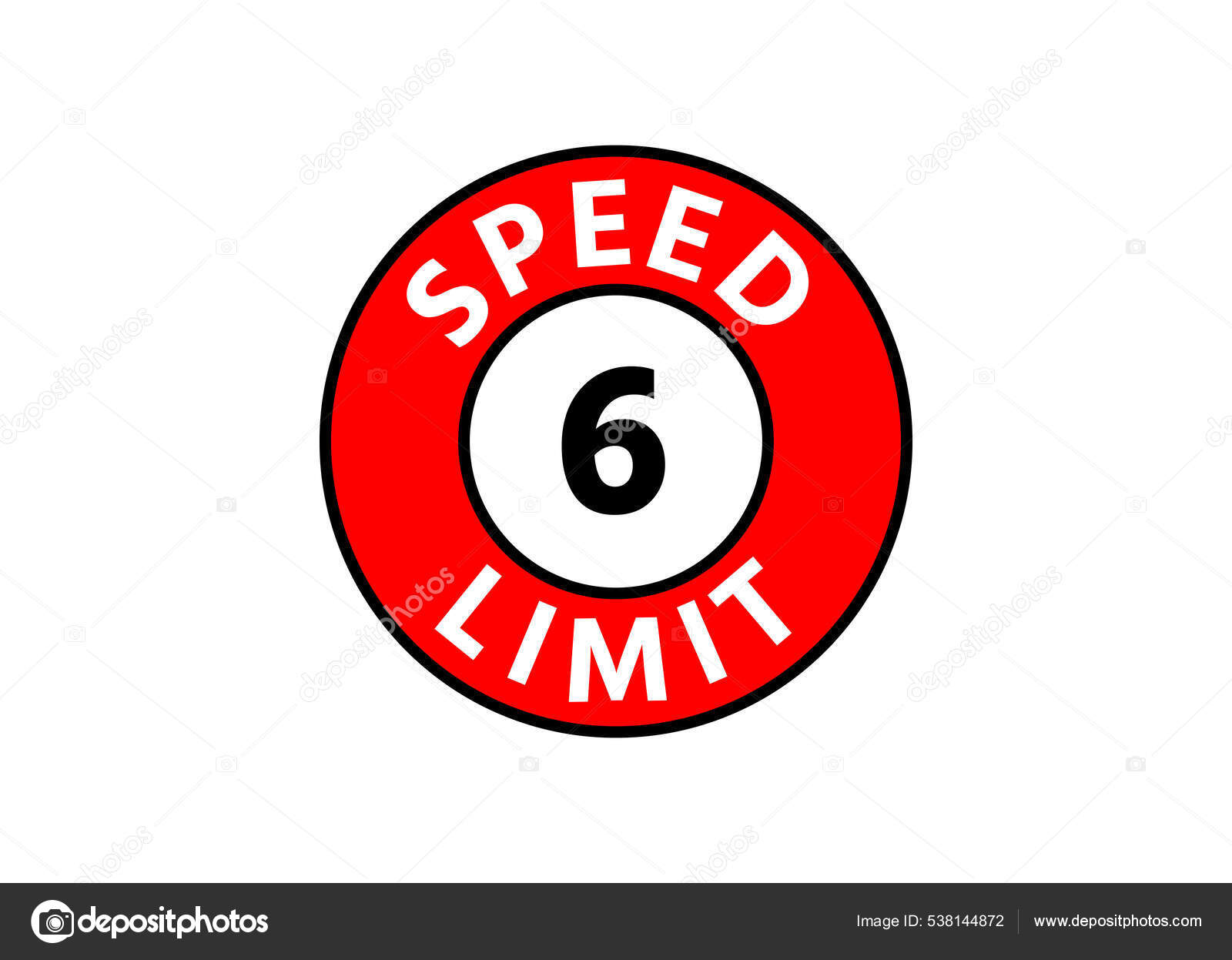 Traffic Sign Speed Limit Stock Vector by ©RubelHossain 538144872