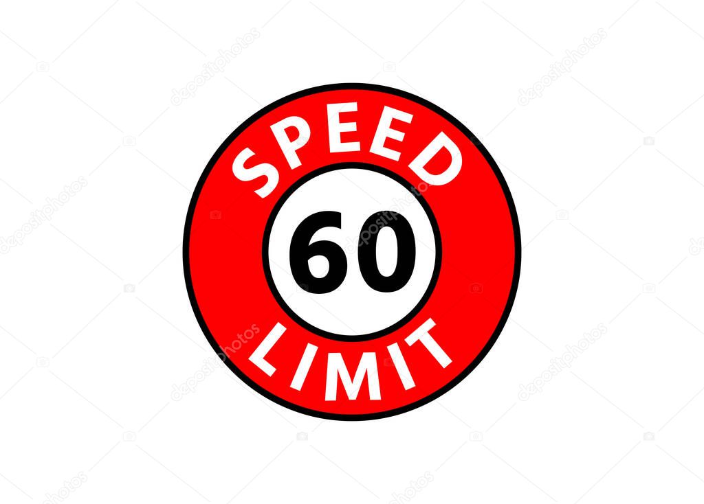Traffic sign speed limit 60 km h