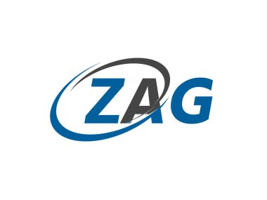Vektör illüstrasyonu, logo dizaynı ve zag harfleri.