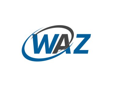 WAZ harfi yaratıcı modern zarif logo tasarımı