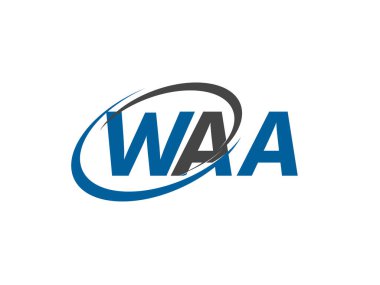 WAA ilk harf logo tasarımı, vektör şablonu