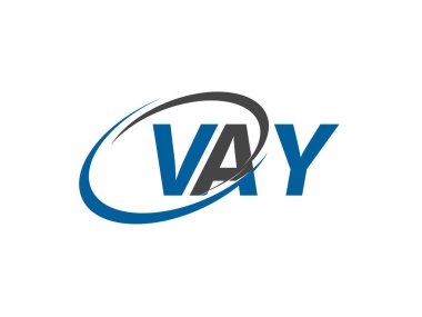 VAY ilk harf logo tasarımı, vektör şablonu