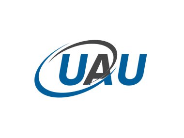 UAU ilk harf logo tasarımı, vektör şablonu