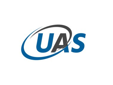 UAS ilk harf logo tasarımı, vektör şablonu