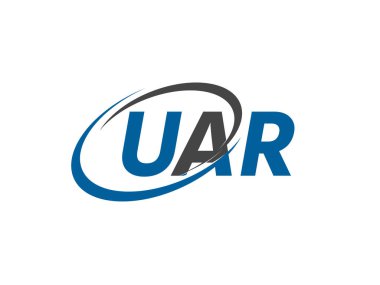 UAR ilk harf logo tasarımı, vektör şablonu